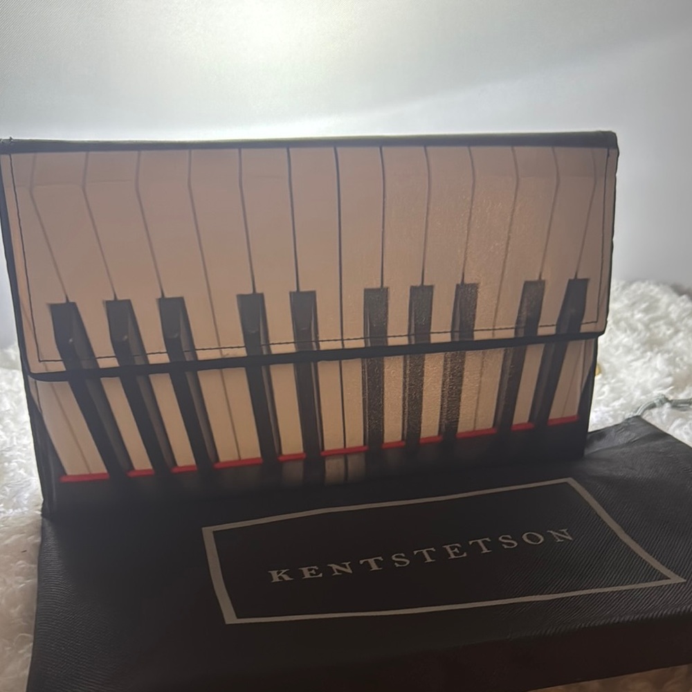 Stetson Black and White Piano Clutch